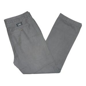 Banana Republic Emerson Men's 36x32 Gray Pants‎ Chino Straight Flat Twill